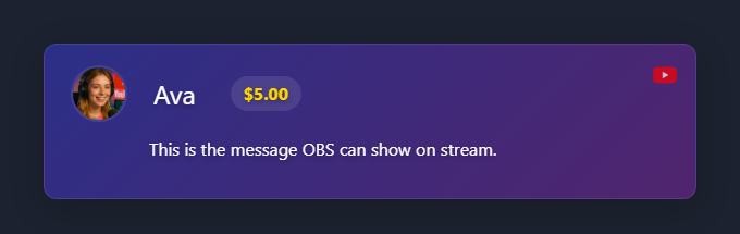 Featured overlay preview showing a selected message