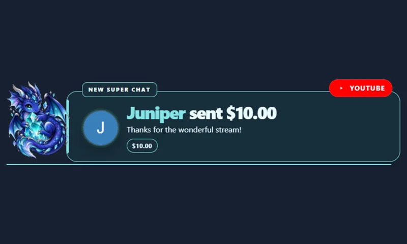 Crystal Guardian Alerts overlay with sample messages