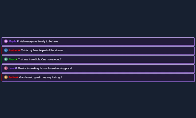 Pocket Arcade overlay with sample messages