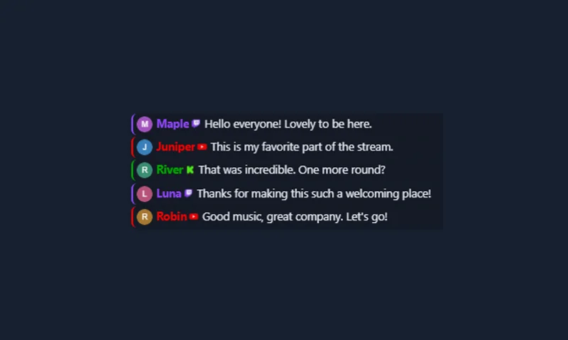 Compact Clean overlay with sample messages