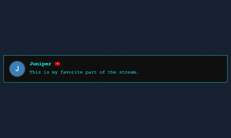 Typewriter overlay with sample messages