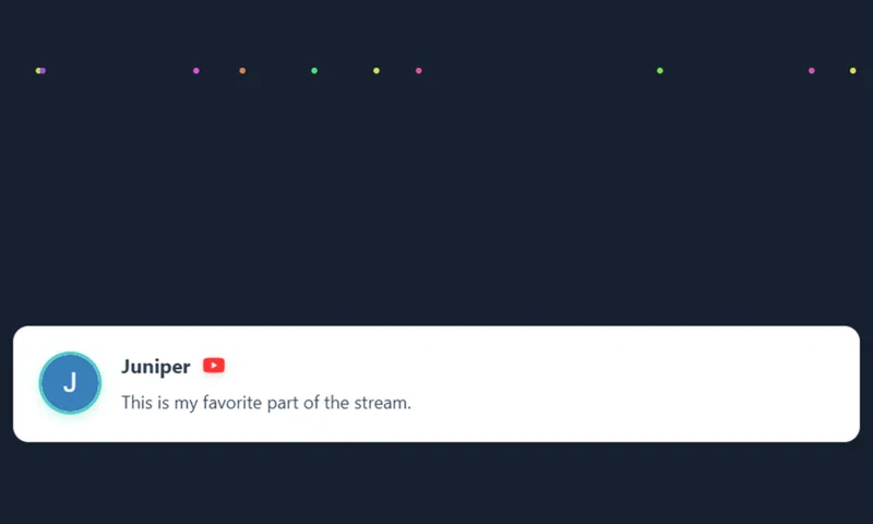 Dynamic ? Elastic overlay with sample messages