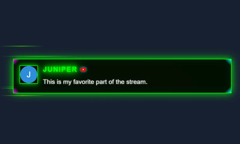 Neon ? Toxic overlay with sample messages