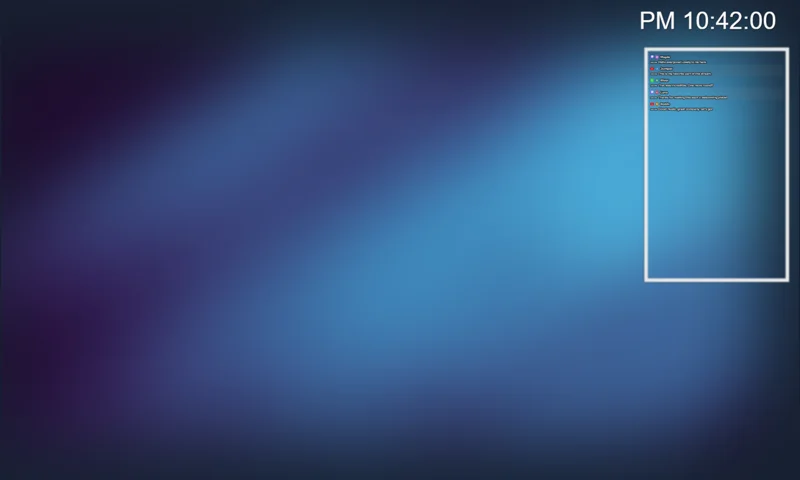Neutron Stream overlay with sample messages