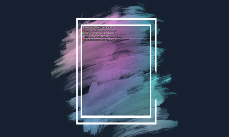 Pretty Theme overlay with sample messages